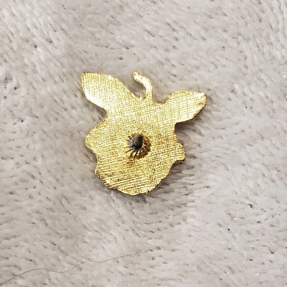 Gold Rose Flower Lapel Pin